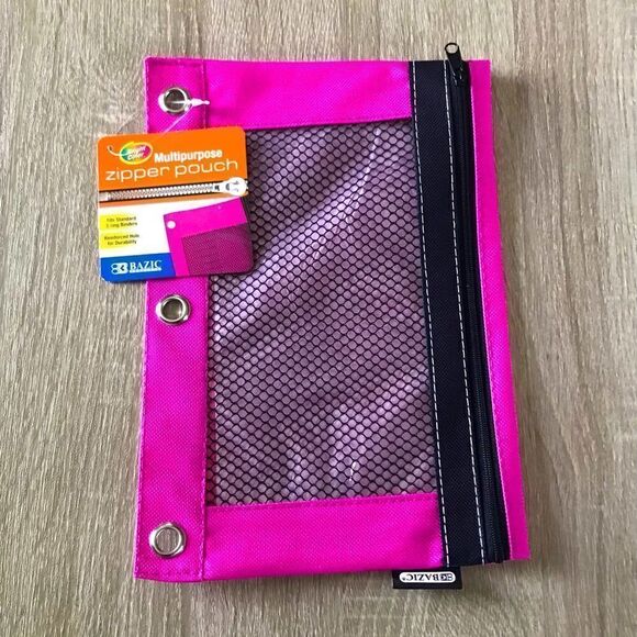 NWT … BAZIC PRODUCTS Multipurpose Zipper Pouch - Picture 1 of 2